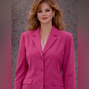Jones New York - 90’s :Y2K - Vibrant Pink Blazer